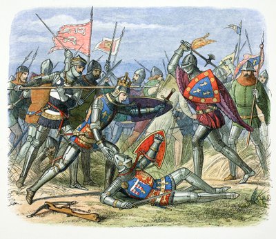 1415年阿金库尔战役中被阿朗松公爵攻击的英国亨利五世 1864年 作者 詹姆斯·威廉·埃德蒙·道尔