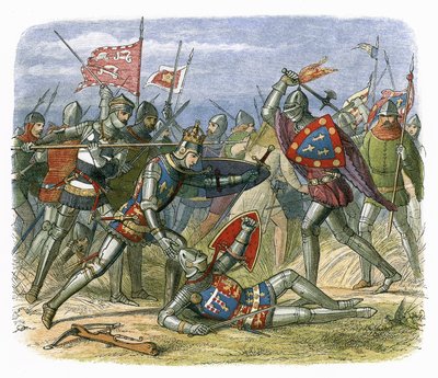 King Henry V attacked by the duke of Alencon at the battle of Agincourt 作者 詹姆斯·威廉·埃德蒙·道尔