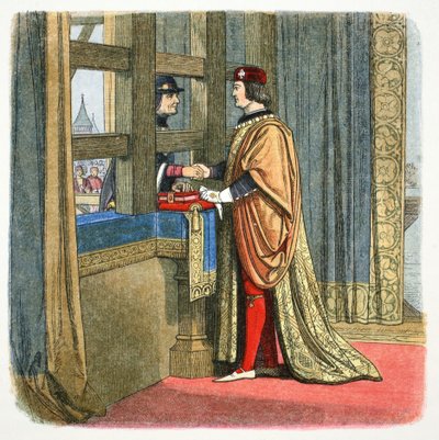 英国爱德华四世和法国路易十一在法国皮克尼的会晤，1475年，1864年 作者 詹姆斯·威廉·埃德蒙·道尔