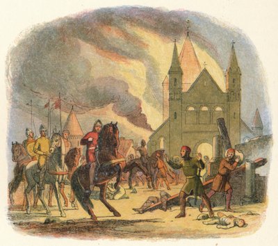 威廉在Mantes遭受致命伤，1087年1864年 作者 詹姆斯·威廉·埃德蒙·道尔