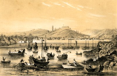 宁波，已故条约对英国贸易开放的五个港口之一，中国，1847年 作者 詹姆斯·威廉·吉尔斯