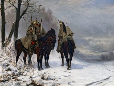 1870年，约1890年在野外巡逻 作者 詹姆斯·威廉·沃克