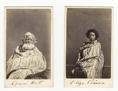 Epuni Hutt和Eliza Porirua，1865年（蛋白打印） 作者 詹姆斯·里格斯沃思