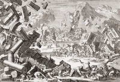 1667 年克罗地亚杜布罗夫尼克地震。 作者 Jan（之后）Luyken