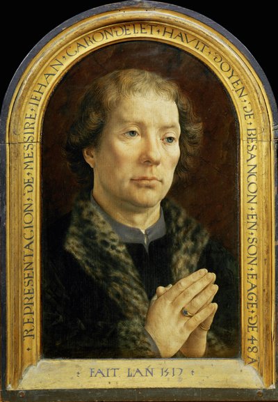 卡龙德莱二联画：让-卡龙德莱... 作者 一月（c.1472-c.1533）戈萨尔特
