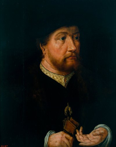 亨利三世-拿骚-布雷达（Nassau-Breda）（1483-1538 年） - 拿骚-布雷达的亨利三世 - 扬-戈萨特（或戈萨特，原名马布塞）的绘画（约 1478-1532 年） - 约 1531 年 - 木板油画 - 44x33 - 巴塞罗那加泰罗尼亚国家艺术博物馆 作者 一月（c.1472-c.1533）戈萨尔特