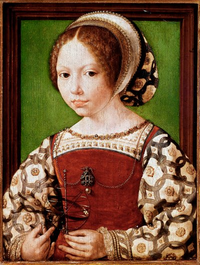 一位年轻公主的肖像，可能是丹麦的多萝西娅（绘画 作者 一月（c.1472-c.1533）戈萨尔特