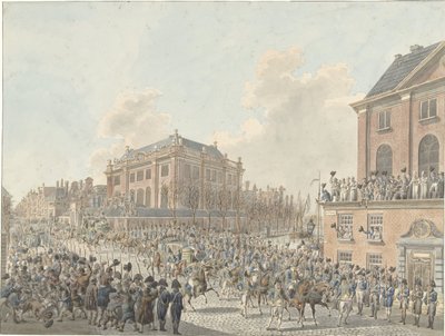 1808 年 4 月 20 日路易-拿破仑进入阿姆斯特丹 作者 Jan Anthonie Langendijk Dzn（艺术家签名）