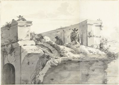 罗马罗托桥边缘景观 作者 Jan Asselijn（复制后）