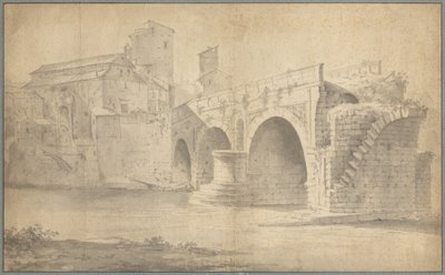 罗马罗托桥景观 作者 扬·阿瑟琳（Jan Asselyn）