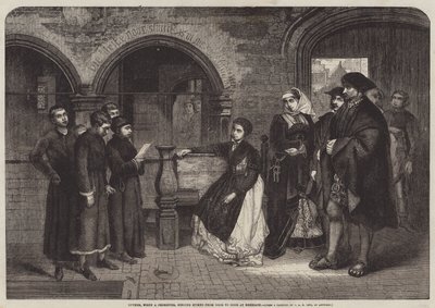 Luther，当一个Chorister，在Eisenach从门到门唱着赞美诗 作者 1月8月Hendrik Leys