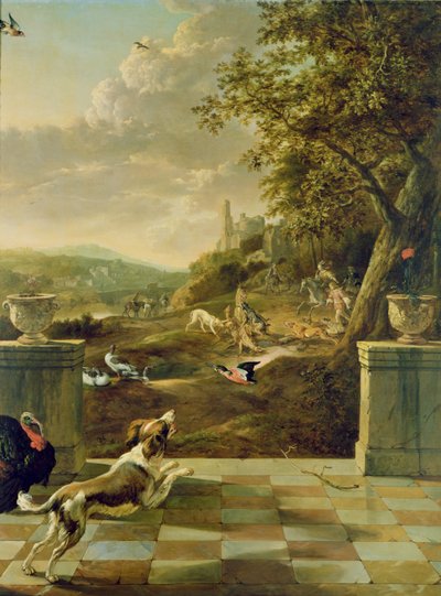 狩猎场景 作者 Jan Baptist Weenix