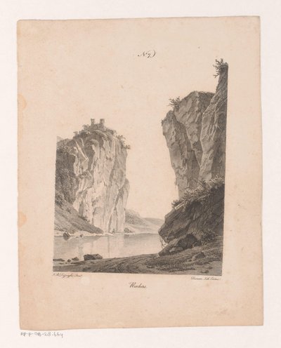 Rotsen langs het water
石刻（题名见实物）
取材于自然并在石头上创作的风景画原理（系列名称） 作者 解毒剂