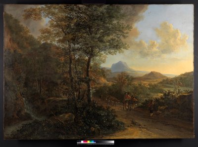 意大利风景画，与蒙特·索克拉特（1635-1641） 作者 Jan Dirksz两者