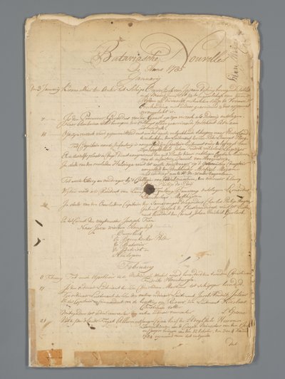 巴达维亚新闻 1785 作者 简·布兰德斯