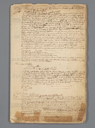 简-布兰德斯（1743-1808 年）书信草稿，1787-1790 年。 作者 简·布兰德斯