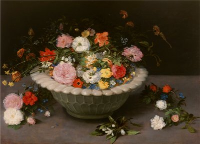 花瓶，1615年。 作者 简·布鲁格（Jan Brueghel）