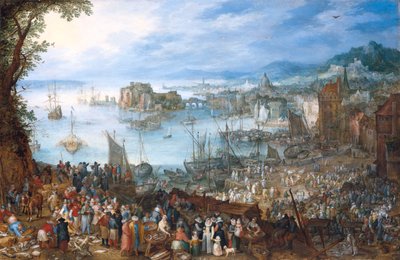大型鱼市 作者 简·布鲁格（Jan Brueghel）