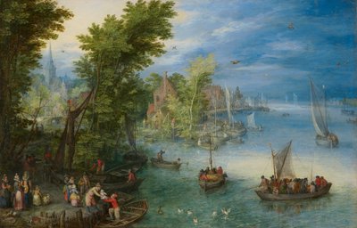河流景观 作者 简·布鲁格（Jan Brueghel）