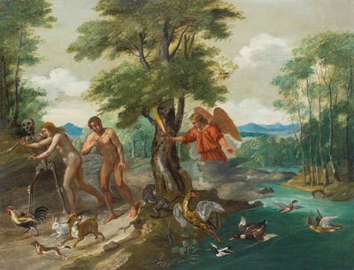 亚当和夏娃在天堂 作者 扬·布鲁格（Jan Brueghel）