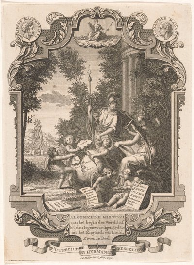 带有希腊历史寓言的插图
扉页为Kornelis Westerbaen，Algemeene histori，1742 年 作者 扬·卡斯帕·菲利普斯