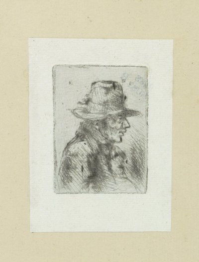 Man met hoge hoed, naar rechts
约翰-夏隆的蚀刻画全集》/ Oeuvre Complette des Eaux Fortes par Jean Chalon（丛书名） 作者 克里斯蒂安·乔西