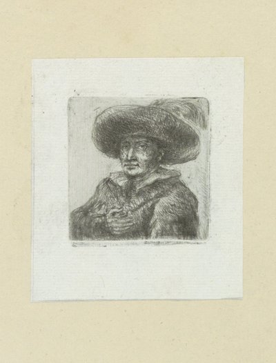 Man met ronde hoed met veer
约翰-夏隆的蚀刻画全集 / Oeuvre Complette des Eaux Fortes par Jean Chalon（丛书名） 作者 克里斯蒂安·乔西