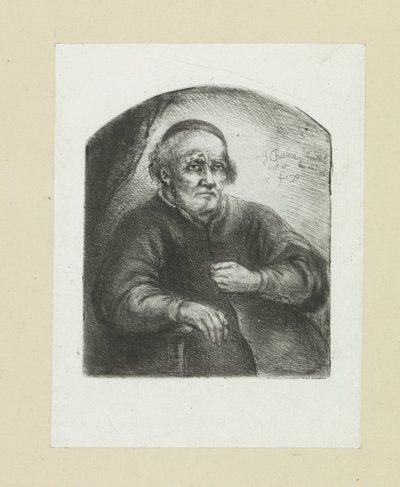 Oude man in een leunstoel
约翰-夏隆的蚀刻版画全集 / Oeuvre Complette des Eaux Fortes par Jean Chalon（丛书名） 作者 克里斯蒂安·乔西