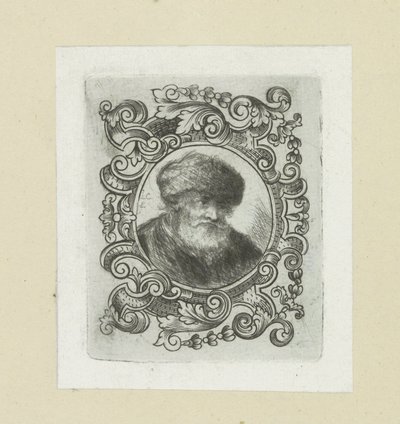 Oude man met bonthoed in ornamentrand
约翰-夏隆的蚀刻版画全集 / Oeuvre Complette des Eaux Fortes par Jean Chalon（丛书名） 作者 克里斯蒂安·乔西