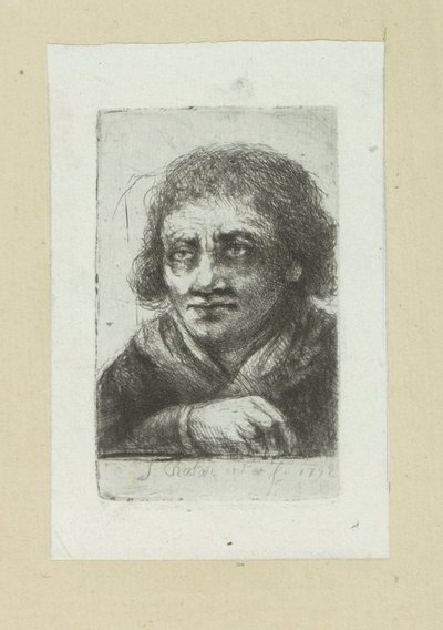 成年男子，右手可见
约翰-夏隆的蚀刻画全集 / Oeuvre Complette des Eaux Fortes par Jean Chalon（系列名称） 作者 克里斯蒂安·乔西