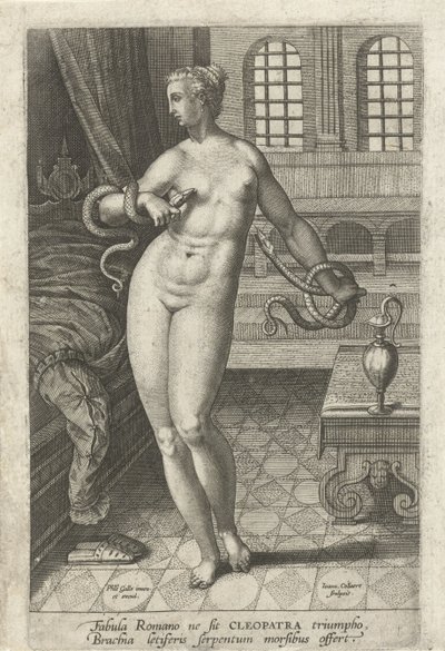 克利奥帕特拉之死 古代著名的自杀事件（系列标题） 作者 Jan Collaert (II)