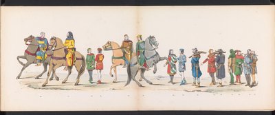 莱顿学生化妆舞会，1865 年（图版 10）
1865 年 6 月 6 日，莱顿学生团成员为庆祝莱顿大学建校 290 周年而举行的盛装游行，描绘了：荷兰人的入场式 b、荷兰人的服装、荷兰人的服装、荷兰人的服装、荷兰人的服装、荷兰人的服装、荷兰人的服装、荷兰人的服装、荷兰人的服装、荷兰人的服装、荷兰人的服装。 作者 J. Hazenberg 玉米动物园