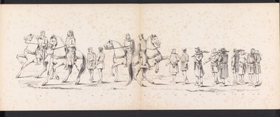 莱顿学生化妆舞会，1865 年（图版 10）
1865 年 6 月 6 日，莱顿学生团成员为庆祝莱顿大学建校 290 周年而举行的盛装游行，描绘了：荷兰人的入场式 b、荷兰人的服装、荷兰人的服装、荷兰人的服装、荷兰人的服装、荷兰人的服装、荷兰人的服装、荷兰人的服装、荷兰人的服装、荷兰人的服装、荷兰人的服装。 作者 J. Hazenberg 玉米动物园