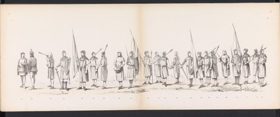 莱顿学生化妆舞会，1865 年（图版 13）
1865 年 6 月 6 日，莱顿学生团成员为庆祝莱顿大学建校 290 周年而举行的盛装游行，描绘了：荷兰人的入场式 b、荷兰人的服装、荷兰人的服装、荷兰人的服装、荷兰人的服装、荷兰人的服装、荷兰人的服装、荷兰人的服装、荷兰人的服装、荷兰人的服装、荷兰人的服装。 作者 J. Hazenberg 玉米动物园