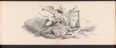 莱顿学生化妆舞会，1865 年（标题）
1865 年 6 月 6 日，莱顿学生团成员为庆祝莱顿大学建校 290 周年而举行的化装舞会，描绘了：荷兰人进入莱顿大学的情景。 作者 J. Hazenberg 玉米动物园