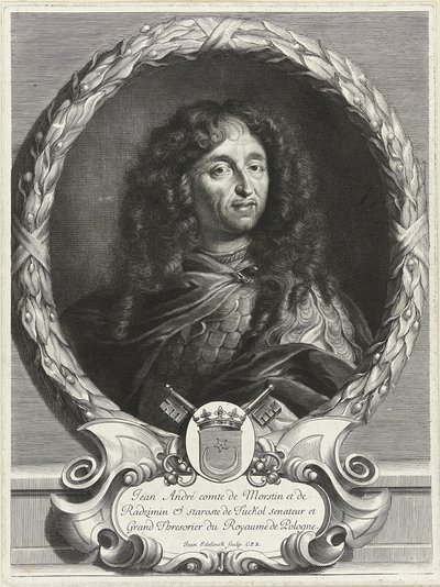 诗人Jan Andrzej Morsztyn 1621-1693的肖像，1670年代 作者 简·爱德林克