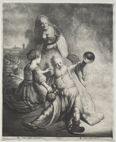 罗得和他的女儿，1600年代。 作者 扬·格奥尔格·范弗利特