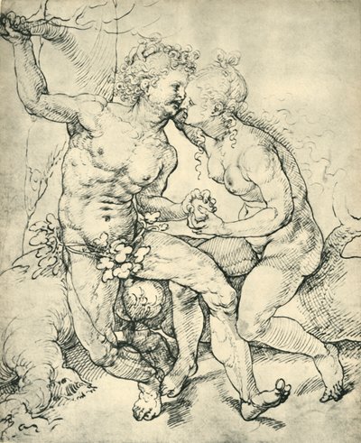亚当和夏娃（1520-1525），1943年。 作者 扬·高萨特（Jan Gossaert）