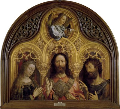 圣母玛利亚与施洗者圣约翰之间的基督 作者 扬·高萨特（Jan Gossaert）