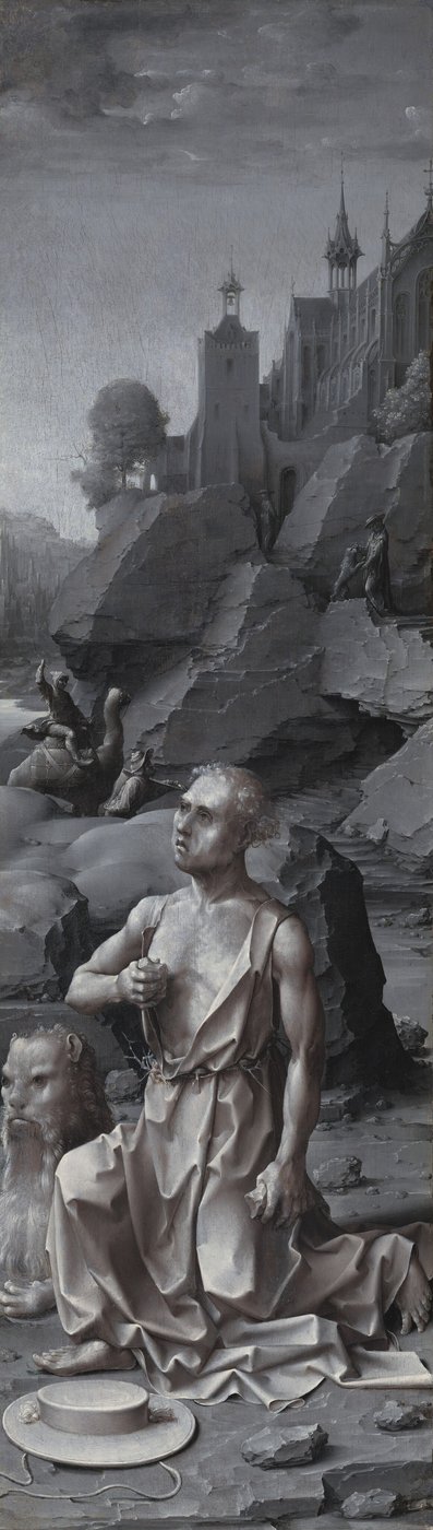 圣杰罗姆忏悔者[右图]，约1509-1512。 作者 扬·高萨特（Jan Gossaert）
