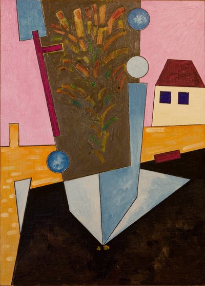 夕阳西下后，沥青开花了，2007年（木板油画） 作者 扬·格罗内伯格