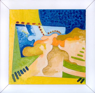 方形中的生物形式，2006年（木板油画） 作者 扬·格罗内伯格