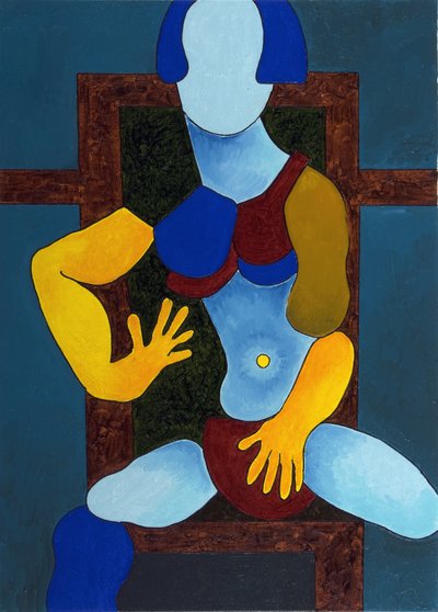 穿着昂贵比基尼的女孩，2007b（布面油画） 作者 扬·格罗内伯格