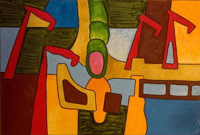 毛毛虫世界内部》，2007年（木板油画） 作者 扬·格罗内伯格