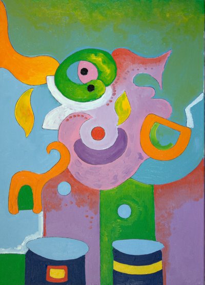 儿童眼中的女儿科医生，2009年（布面油画）。 作者 扬·格罗内伯格