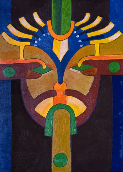 作为我早期祖先之一在圣地的自画像，2007年（木板油画） 作者 扬·格罗内伯格