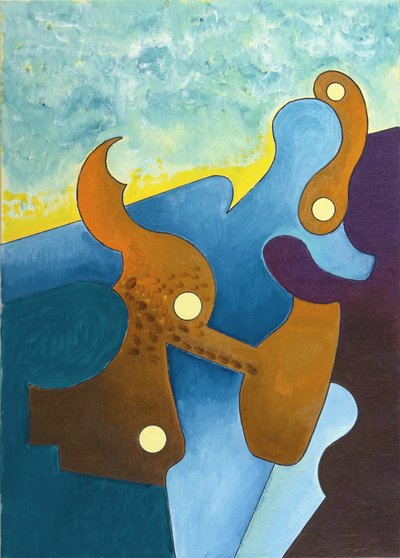 轻轻地像早晨的日出，2008年（布面油画） 作者 扬·格罗内伯格