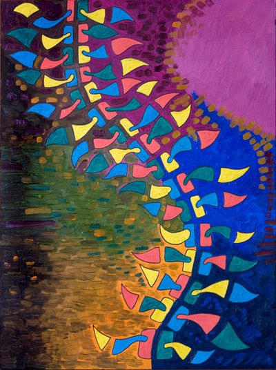 狂喜中的脊柱，2006年（木板油画） 作者 扬·格罗内伯格