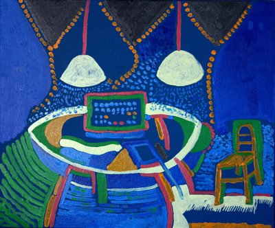 书呆子帝国》，2009年（布面油画）。 作者 扬·格罗内伯格