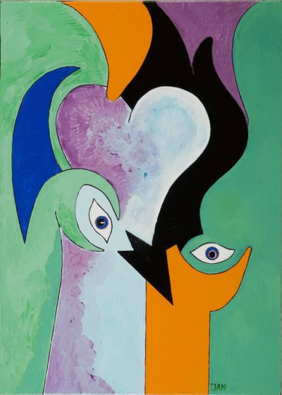 野兽的心》，2009年（布面油画）。 作者 扬·格罗内伯格